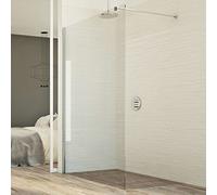 Parete doccia 80 CM in vetro trasparente 8mm mod. Walk in Lato H198