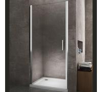 Parete Doccia Battente In Nicchia Vetro 8 mm Reversibile H 200 cm