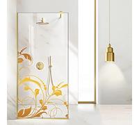 Parete doccia Gold modello LA Vie 8 mm vetro trasparente nano rivestito sabbiato modello 70 cm ideale per bagni moderni (70 x 195 cm)