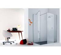 Parete Doccia PAR053 vetro temp. 6mm trasparente fissaggi cromati