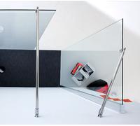 Parete Doccia PAR053 vetro temp. 6mm trasparente fissaggi cromati