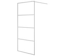 Parete doccia per doccia a pavimento, in vetro trasparente ESG da 5 mm, 90 x 195 cm, telaio in alluminio, regolabile, paraspruzzi, divisorio walk-in, per vasca da bagno e doccia