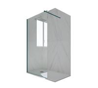 PARETE DOCCIA WALK-IN 100 CM VETRO TRASPARENTE VERDE NIGHT WATCH IN PVC KOLORS
