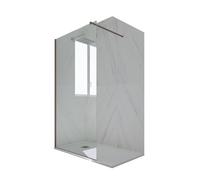 PARETE DOCCIA WALK-IN 90 CM VETRO TRASPARENTE CHOCOLATE IN PVC MOD. KOLORS