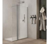 Parete Doccia Walk In Basculante Lorna L112F Cristallo 8 millimetri - CONFEZIONE: 1 pz., Dimensione: 150 cm Regolabile