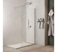 Parete Doccia Walk In Gardenia Cristallo Trasparente 8 Millimetri Chrome - : , CONFEZIONE: 1 pz., Misure: 127-129xH200 cm