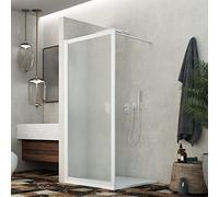 PARETE DOCCIA WALK-IN LATO 90 CM H 185 IN ACRILICO MOD. BEATRIX PROFILO