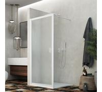PARETE DOCCIA WALK-IN LATO 80 CM H 185 IN ACRILICO MOD. BEATRIX PROFILO