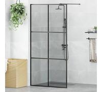 Parete Doccia Walk-in Nero 100 x 195 cm vetro temperato