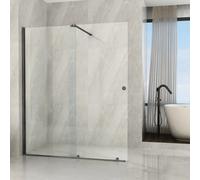 Parete Doccia Walk-In Scorrevole Profili Gun Metal 8mm H195cm