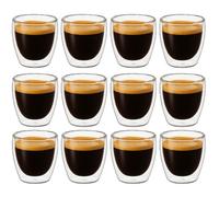 Parete Doppia 59ml Vetro Borosilicato Espresso Shot Tazze Isolato Calore Sicuro
