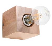 Parete in legno chiaro ABEL L: 10, B: 10, H: 10, E27, dimmerabile