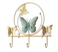 Parete in Metallo a Farfalla con 3 Ganci Creative Ganci per Portabia da Parete in Ferro Farfalla, Gancio per Cappotto per Farfalla per le Chiavi della Cucina Doccia da (Farfalla)