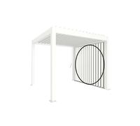 Parete laterale a lamelle pergola Biohort con pannello terminale 2,5 m bianco Bianco