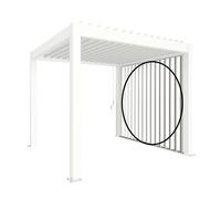 Parete laterale per Pergola Biohort a lamelle bianco 272x234 cm Bianco