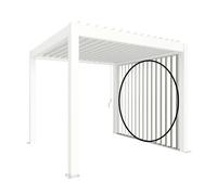 Parete laterale per Pergola Biohort a lamelle bianco 364,7x234 cm Bianco