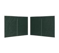 Parete laterale per tendostruttura, 2 pannelli in PE con zip verde, impermeabile e resistente ai raggi UV, facile montaggio con chiusura a strappo, per feste in giardino e protezione da pioggia