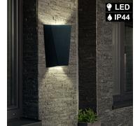 Parete LED Faretto Luci per Esterno Up Down Acciaio Inox Facciate Giardino Nero