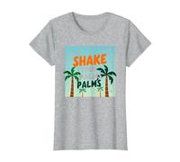 Parete per Feste sulla Spiaggia Tropicale Shake Your Palms Palms Maglietta, Donna, Grigio Melange, S