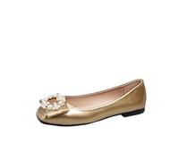 Parete per la Perle da Donna con Punta Quadrata Chiusa, Scarpe da Abito Slip-on Facili per Lavoro Comodi e Camminata