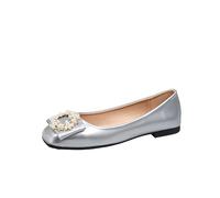 Parete per la Perle da Donna con Punta Quadrata Chiusa, Scarpe da Abito Slip-on Facili per Lavoro Comodi e Camminata