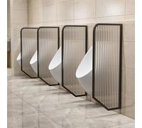 Parete per orinatoio da uomo, confezione da 4, colore nero, divisorio per bagno, efficace divisorio deflettore per una maggiore privacy nei bagni pubblici