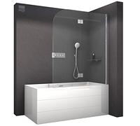 Parete per vasca due ante in vetro trasparente nano EX209-1200 x 1400 x 6 mm