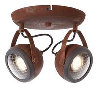 Parete & Plafoniera Pilota Ruggine Max. 2 X 25W GU10 senza Lampadina Orientabile [EEK: x]