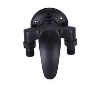Parete Rubinetto della Doccia Acqua Fredda e Calda Rubinetto Manuale Doccia Miscelatore Valvola di Controllo Interruttore Accessori Bagno, Ottone Vernice Nera