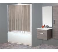 Parete Vasca Box Doccia a Soffietto cm 140-170x150h Regolabile Adattabile