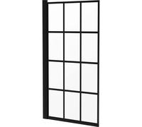 Parete vasca da bagno Idrostile 80x140 cm nero Nero