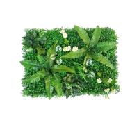 Parete verde artificiale Paesaggio Giardino domestico Decorazione giungla Piante finte Appese Erba Verde Pannelli murali Decorazione recinzione giardino(Color-A)