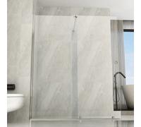 Parete Walk-In Scorrevole Profili Finitura Acciaio Spazzolato 8mm H195cm