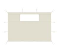 Pareti con Finestre per Gazebo 2 pz Crema