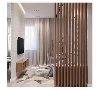 Pareti divisorie a tutta altezza con montanti, Palo divisorio regolabile dal pavimento al soffitto, design a doghe metalliche quadrate, 4 pezzi, 100-230 cm(9root,130cm/51.1in/4.26ft)