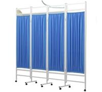 pareti indipendenti, Schermo for la privacy medica 4 pannelli divisori multicolori con rotelle pieghevoli Clinica(Blue)