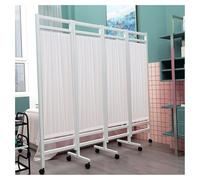 pareti indipendenti, Schermo for la privacy medica 4 pannelli divisori multicolori con rotelle pieghevoli Clinica(White)
