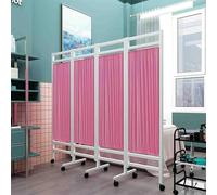 pareti indipendenti, Schermo for la privacy pieghevole e rotolante con ruote, 4 pannelli, 180 cm, multicolore, for sala esami del reparto clinico(D)