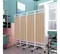 pareti indipendenti, Schermo for la privacy pieghevole e rotolante con ruote, 4 pannelli, 180 cm, multicolore, for sala esami del reparto clinico(B)