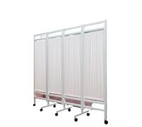 pareti indipendenti, Schermo for la privacy pieghevole e rotolante con ruote, 4 pannelli, 180 cm, multicolore, for sala esami del reparto clinico(C)