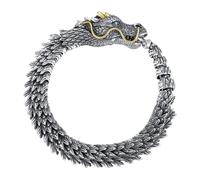 Parfaour Bracciale da uomo drago bracciale da uomo in rame fatto a mano gioielli drago creativi personalizzati regalo gioielli uomo, 18cm, Vedere la descrizione, Unisex