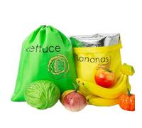 Parfaour Sacchetti riutilizzabili per prodotti, include una borsa fresca alla banana e una borsa fresca per lattuga, mantengono più a lungo fino a 2 settimane per fermare gli sprechi alimentari, 28 x