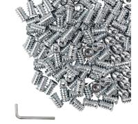 PARFCO 100 Pezzi Inserti Filettati M5, M5 X 15 mm Inserti Filettati, Inserto Filettato, Boccole Filettate per Legno con Chiave Esagonale per Perni in Legno e Montaggio di Mobili