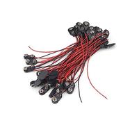 PARFCO 40 Pezzi Connettore Batteria 9v, Clip per Batteria 9v con Cavi di Collegamento da 150 mm, Scatto per Batteria in Plastica Tipo I e Connettore con Clip in Pelle Tipo I per Piccoli Dispositivi