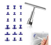 PARFCO Kit Riparazione Ammaccature Auto, Lega Tirabolli per Carrozzeria, Argento Tirabolli con 18 Linguette, Kit Ripara Ammaccature per la Riparazione di Ammaccature e Danni alla Carrozzeria