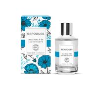 BERDOUES Eau de Toilette Musc Blanc & Lin, Dolce e confortante, Made in France, Vegan, Senza colorante, Profumo donna, 95% di origine naturale, flaconcino, 100 ml