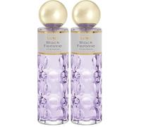 PARFUMS SAPHIR Black Femme Eau de Parfum con Vaporizzatore da Donna, 200 Ml (Confezione da 2)