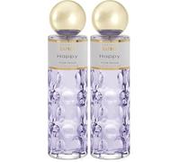 PARFUMS SAPHIR Happy - Eau de Parfum con Vaporizzatore da Donna - 200 ml (Confezione da 2)