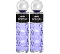 PARFUMS SAPHIR Millenium - Eau De Parfum Con Vaporizzatore Per Uomo, color Nero, 200 ml (Confezione da 2)