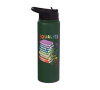 Pari diritti Libri Gentilezza Pace Amore Inclusione Stainless Steel Insulated Water Bottle